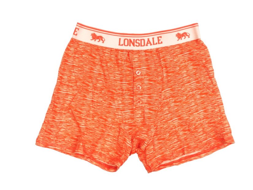 Lonsdale 2 Pack Boxers Mens Charcoal/Orange