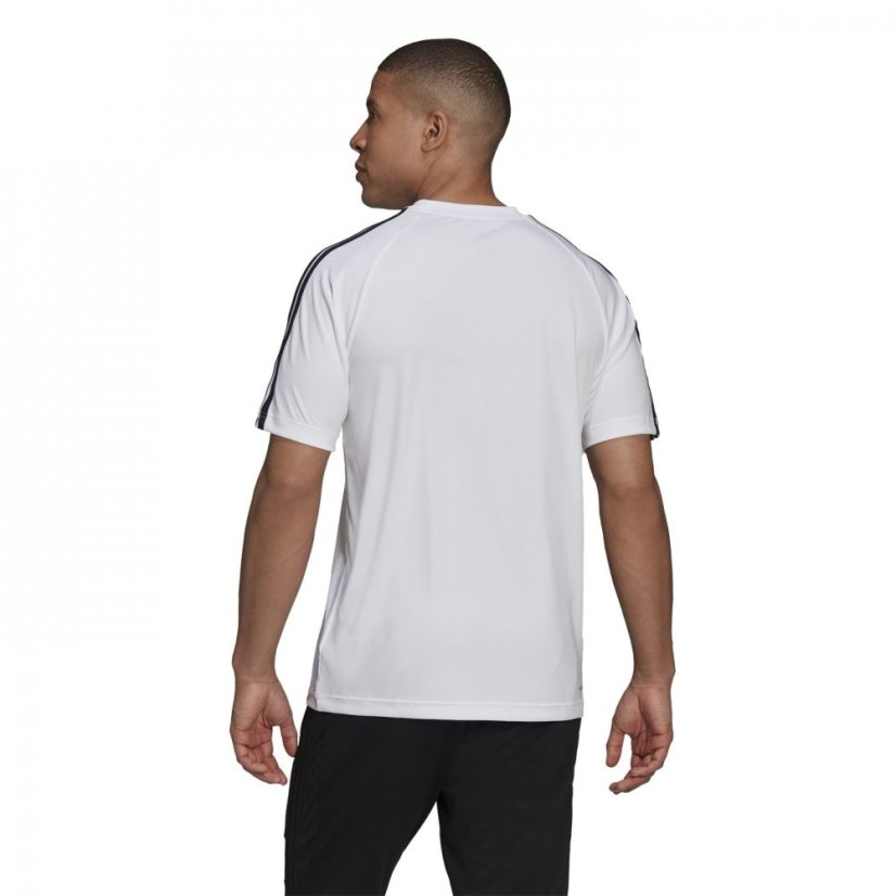 adidas Classic 3 Stripe Sereno pánske tričko White/Black