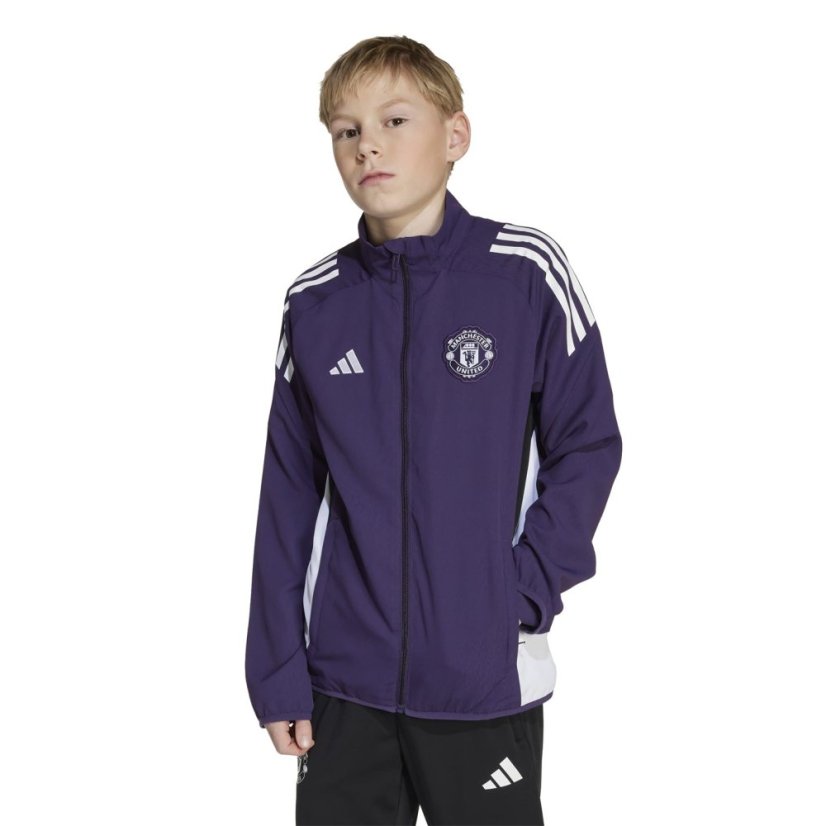 adidas Manchester United Pre Match Jacket 2025 2026 Juniors Red