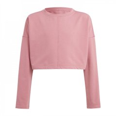 adidas Yoga Aeroready Cropped Sweatshirt Juniors Pinkstrata