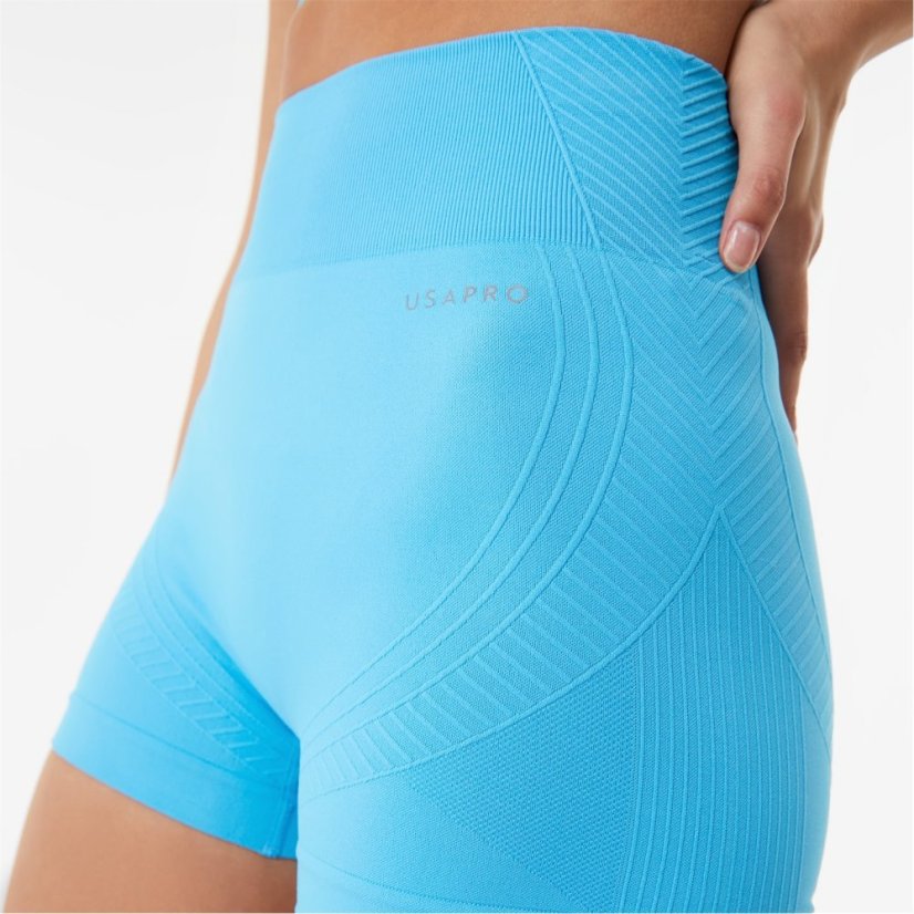 USA Pro USAP Seamless 3 Inch Shorts Womens Aqua