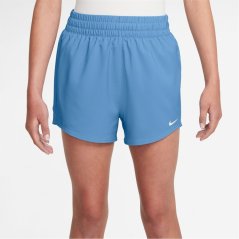 Nike One Big Kids' (Girls') Dri-FIT High-Waisted Woven Training Shorts Blue Beyond
