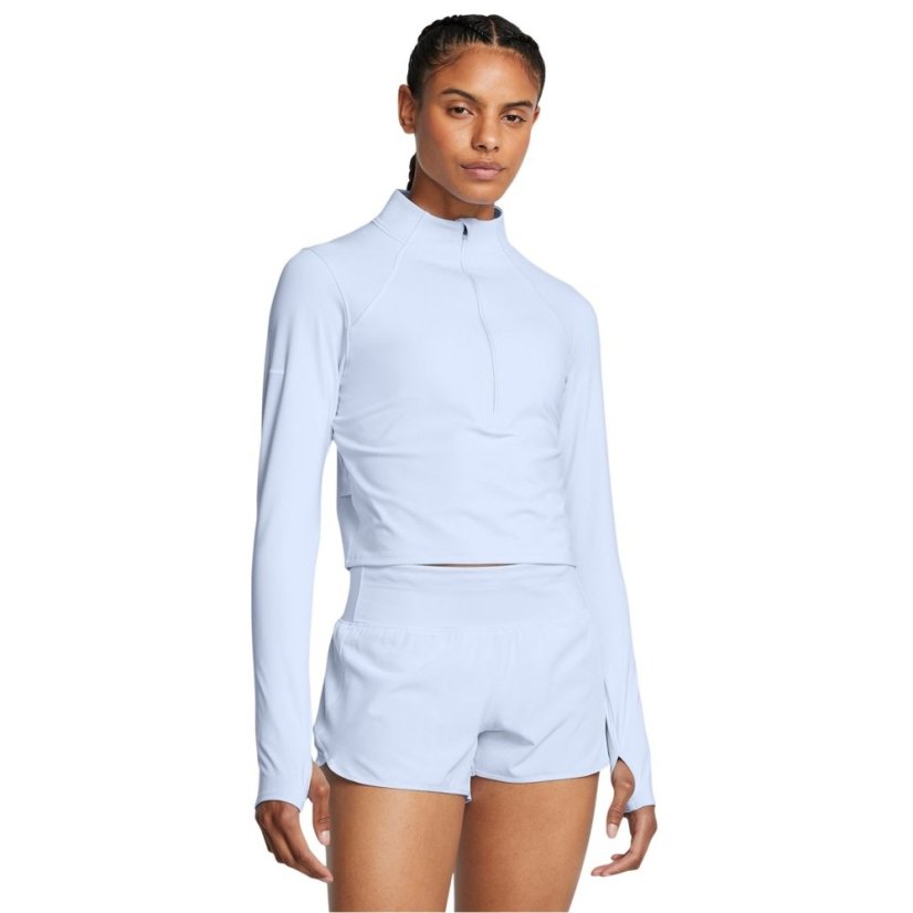 Under Armour Women's Launch Elite Half-Zip Long-Sleeve Performance Top Blue