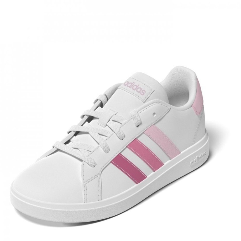 adidas Girls Grand Court Trainers White/Pink