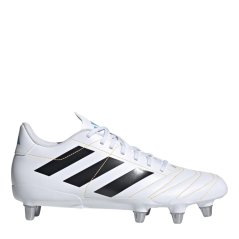 adidas Kakari Adults Soft Ground Rugby Boots Wht/Blk/luc