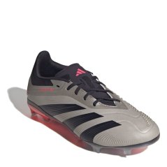adidas Predator 24 Elite Children Firm Ground Football Boots Silver/Black