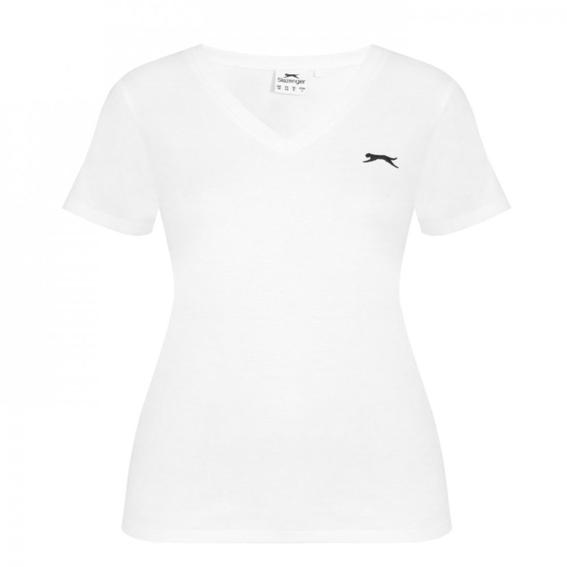 Slazenger V Neck T Shirt Ladies White