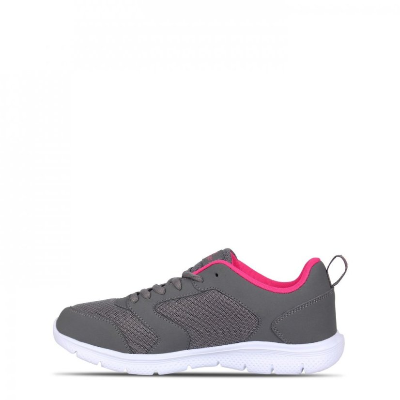 Slazenger Force Mesh Womens Trainers Charcoal/Pink