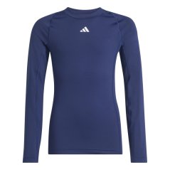 adidas Techfit AEROREADY Long Sleeve Top Juniors Navy Blue