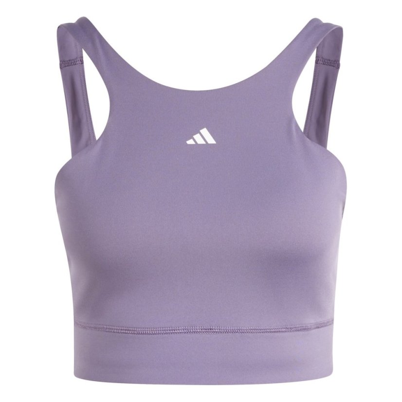 adidas Women's Medium Impact Sports Bra Purple