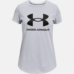Under Armour Live Sportstyle Graphic Short Sleeve T Shirt Girls Mod Gray Light Heather