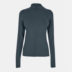 USA Pro Women's Core Fitness Long Sleeve Slim Fit Performance Training Jacket Charcoal