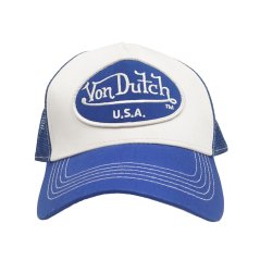 Von Dutch Logo Cap Mens Wht/Royal Blue