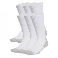 adidas Aeroready Crew 6 Pack Socks Mens White/Grey