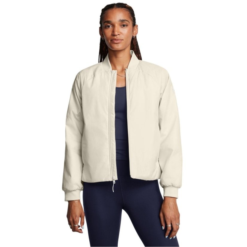 Under Armour Women's Inulated Unstoppable Water-repellent Bomber Jacket White