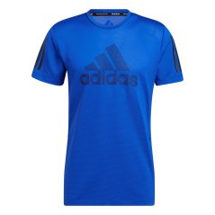 adidas Aeroready Warrior T-Shirt Mens Gym Top Bold Blue