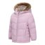 SoulCal Kids' 2 Zip Bubble Hooded Long Sleeve Short Puffer Jacket Lilac