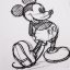 Disney Mickey Sketch T-Shirt Mickey Sketch