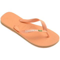 Havaianas Hav. Brasil Logo Ruby Red/Ruby Red Flip Flops Mens Peach