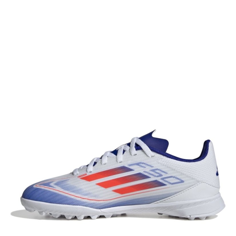 adidas F50 League Childrens Astro Turf Football Boots White/Red/Blue