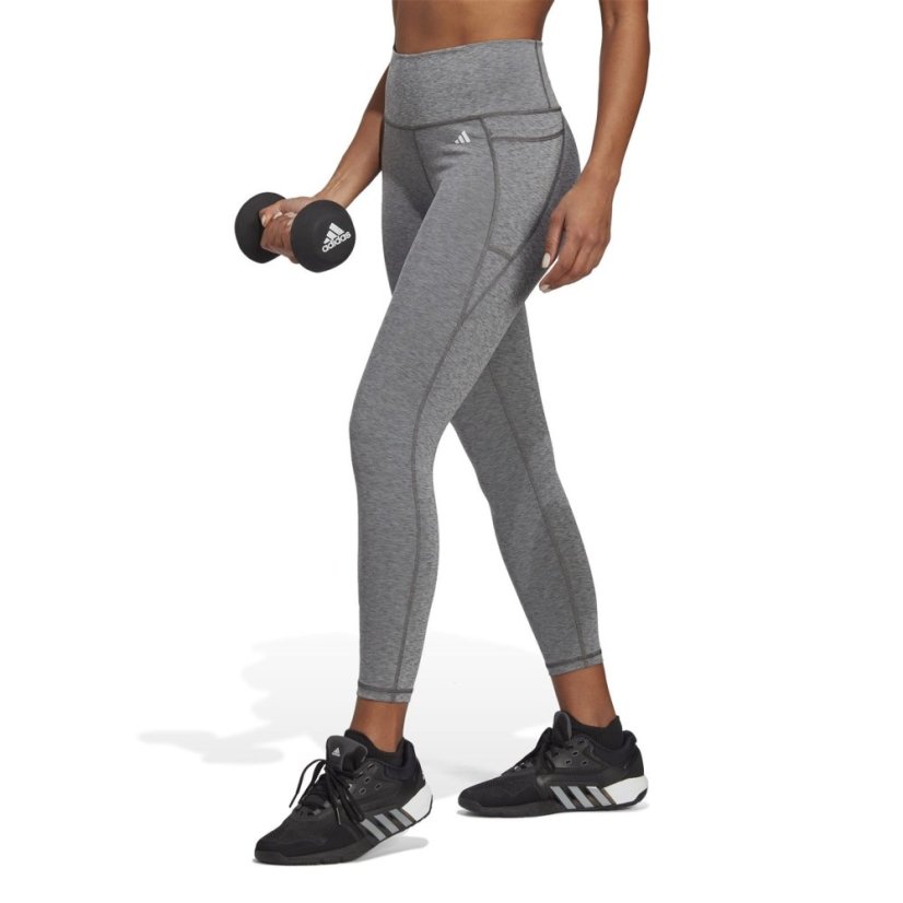 adidas High Wasited Logo 7/8 Tights Womens Grey