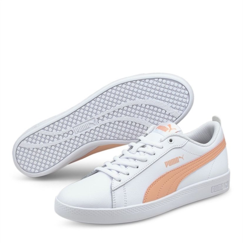 Puma Smash Wns V2 L Low-Top Trainers Womens White/Peach