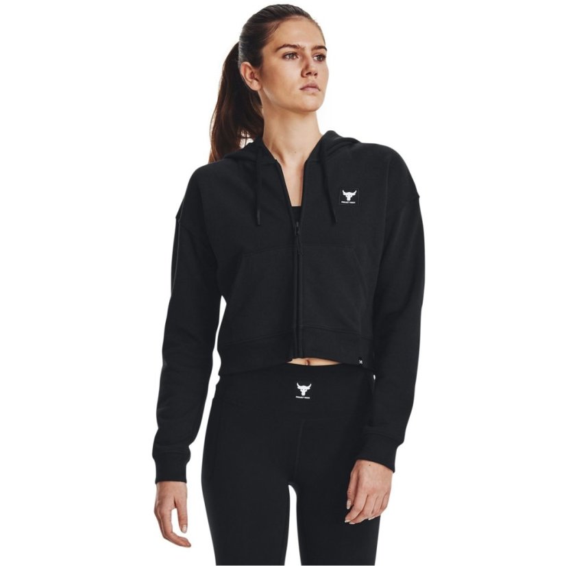Under Armour Women's Heavyweight Terry Full-Zip Tech Fleece Hoodie Black