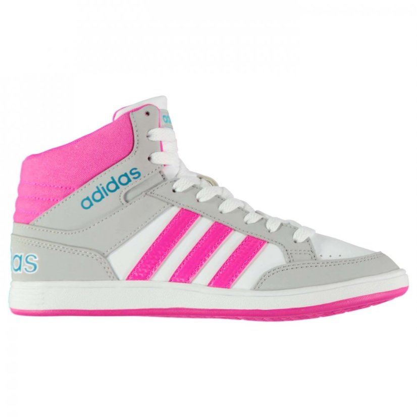 adidas Hoops Junior Girls Mid Top Trainers vel. 4