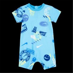 Nike Logo Romper Babies Baltic Blue