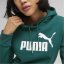 Puma Logo Ladies Hoody Dark Green
