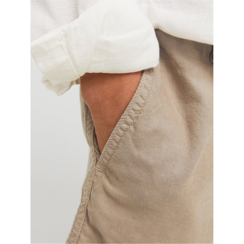 Jack and Jones Kids' Linen Woven Tracksuit Shorts Crockery