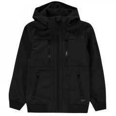 Firetrap Kids' Pocket Hooded Long Sleeve Softshell Jacket Black
