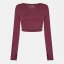 USA Pro Wrap Front Top Womens Dark Cherry