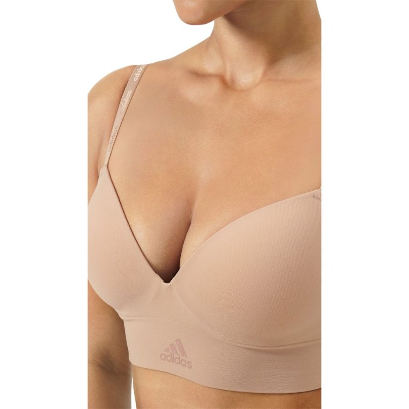 adidas Active Seamless Micro Stretch Wireless Bra Toasted Almond