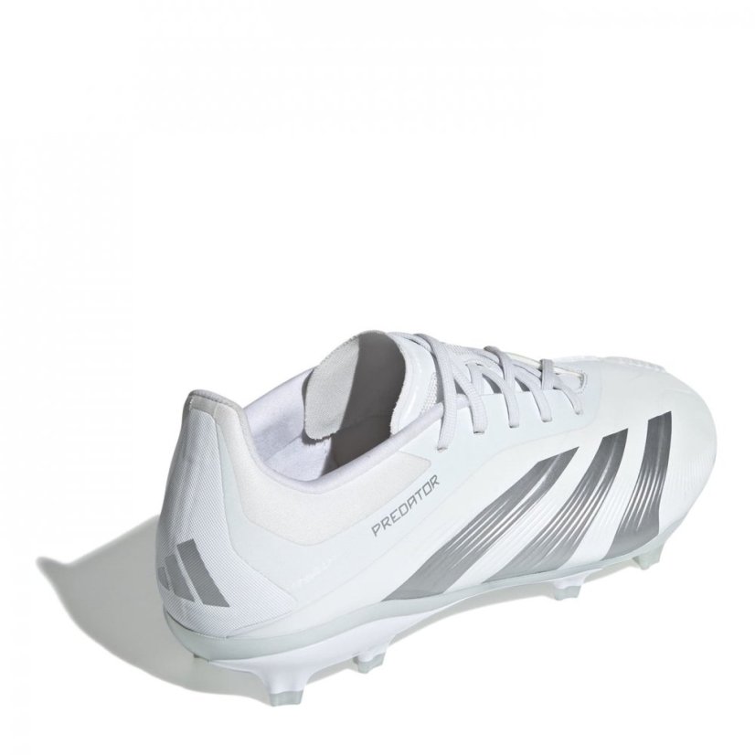 adidas Predator 24 Elite Children Firm Ground Football Boots White/Silver