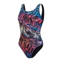 Speedo Placement U-Back Swimsuit One Piece Womens Black/Red