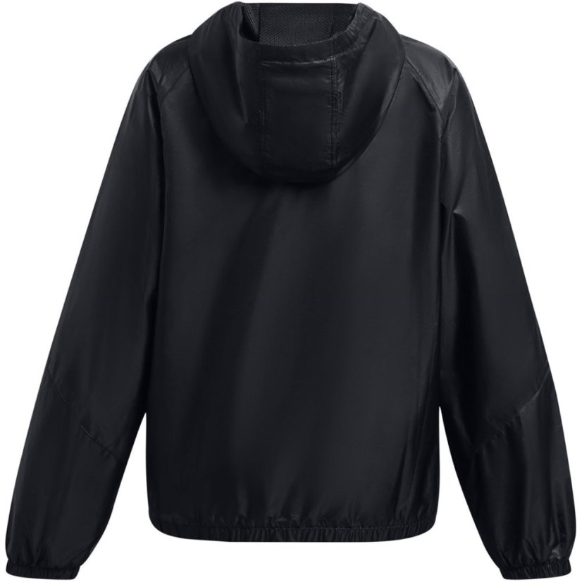 Under Armour Kids' SportStyle Water Resistant Wind Resistant Oversized Fit Windbreaker Black