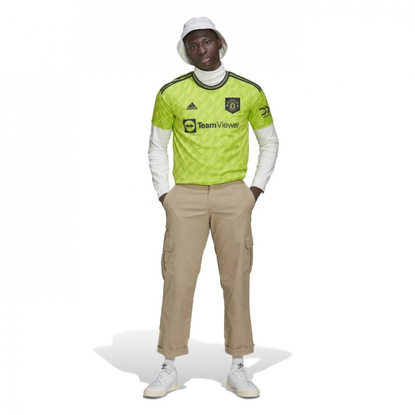 adidas Manchester United FC Third Shirt 2022 2023 Mens Lime Green