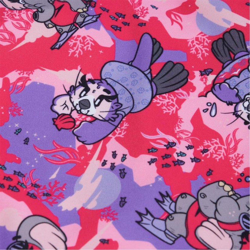 Speedo LTS DIGI FRILL COSTUME TRSP IF Pink