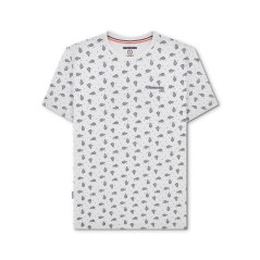 Lambretta AOP Print Tee White/Navy
