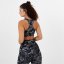 USA Pro Core Racer Back Sports Bra Textured Floral