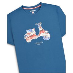 Lambretta Scooter Flag Tee Blue