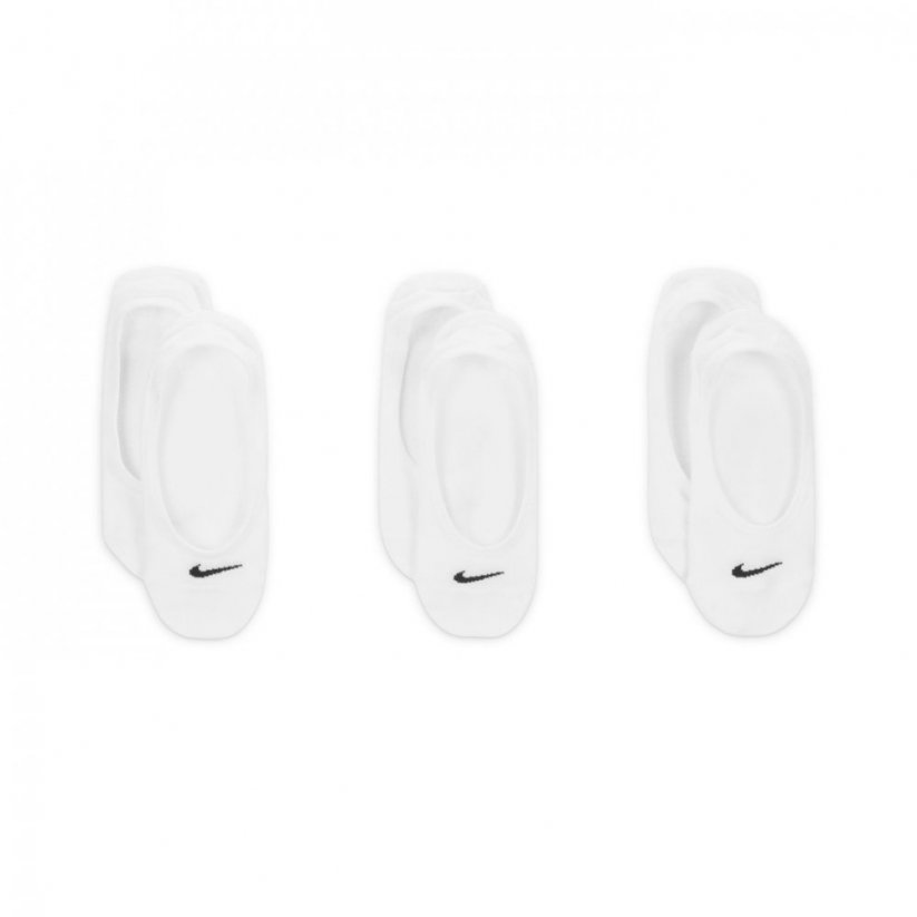Nike 3 Pack Invisible Socks Ladies White