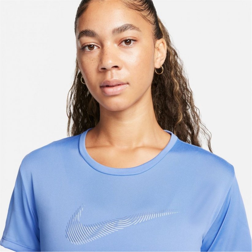 Nike Dri-FIT Swoosh Women's Short-Sleeve Running Top Polar/Blue