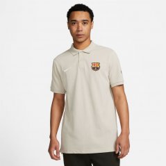 Nike Barcelona Polo Shirt 2023 2024 Adults Beige/White