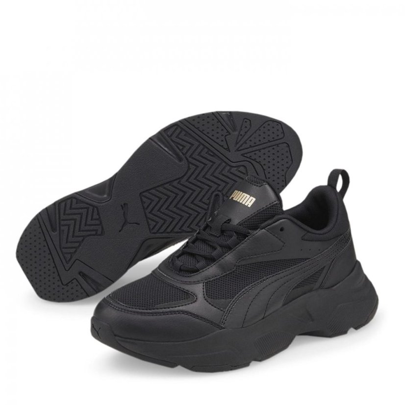 Puma Cassia Trainers Ladies Black/ Gold