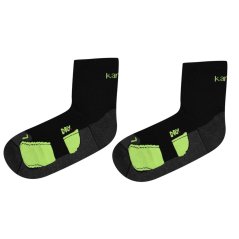 Karrimor Dri Skin 2 Pack Running Socks Mens Black/Fluo