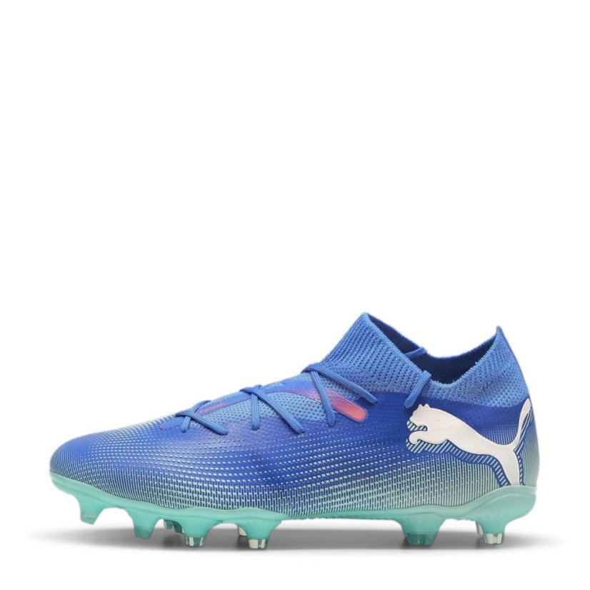 Puma Future 7 Match Womens Firm Ground Football Boots Blue/Wht/Green