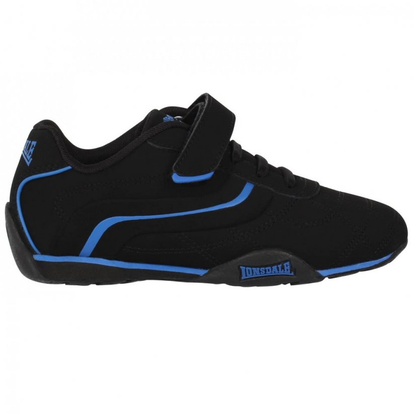 Lonsdale Camden Childrens Trainers Black/Blue