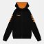 Hummel Cotton Zipped Hoodie Black/Orange